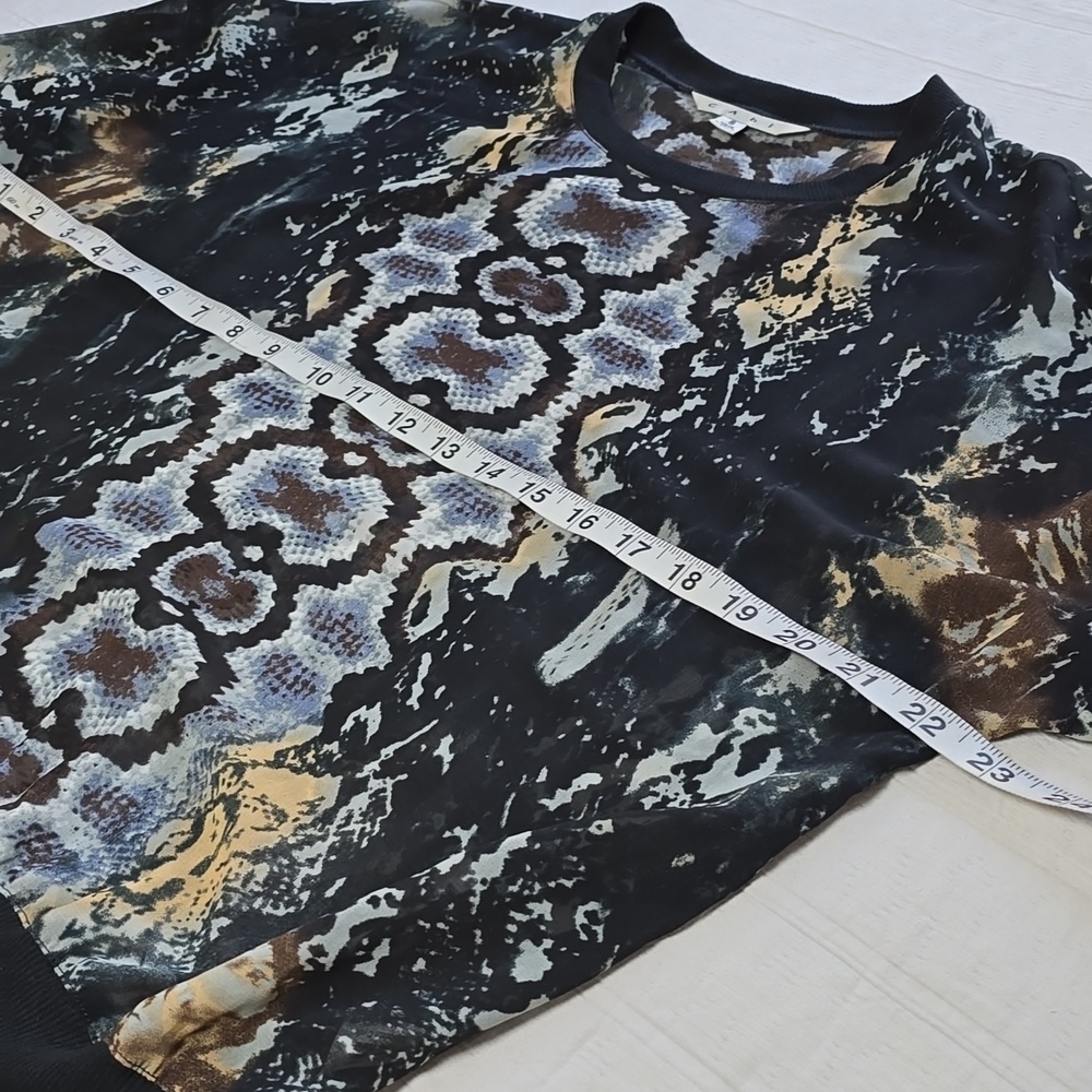 CAbi Sheer Chiffon Python Print Pullover Women's S - image 6